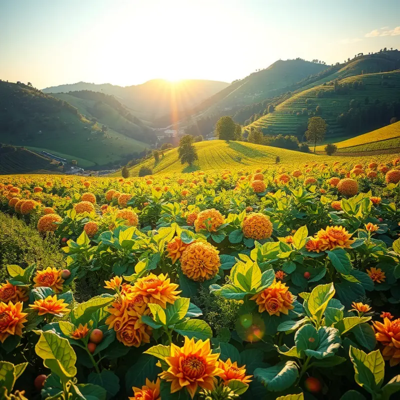 A sunlit orchard showcasing the abundance of fresh, organic produce, representing nutrient-rich options.