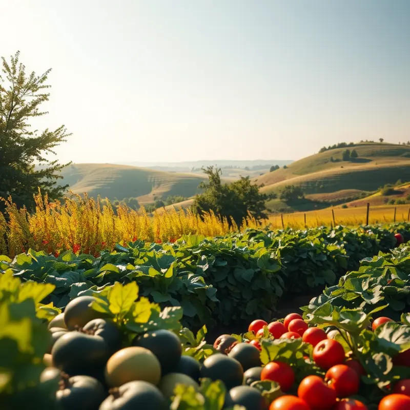 A vibrant landscape highlighting the abundance of butternut squash in its natural habitat.