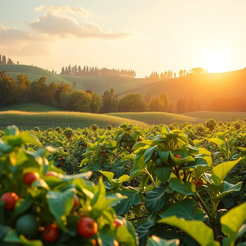 A picturesque scene capturing the essence of fresh produce and nature.