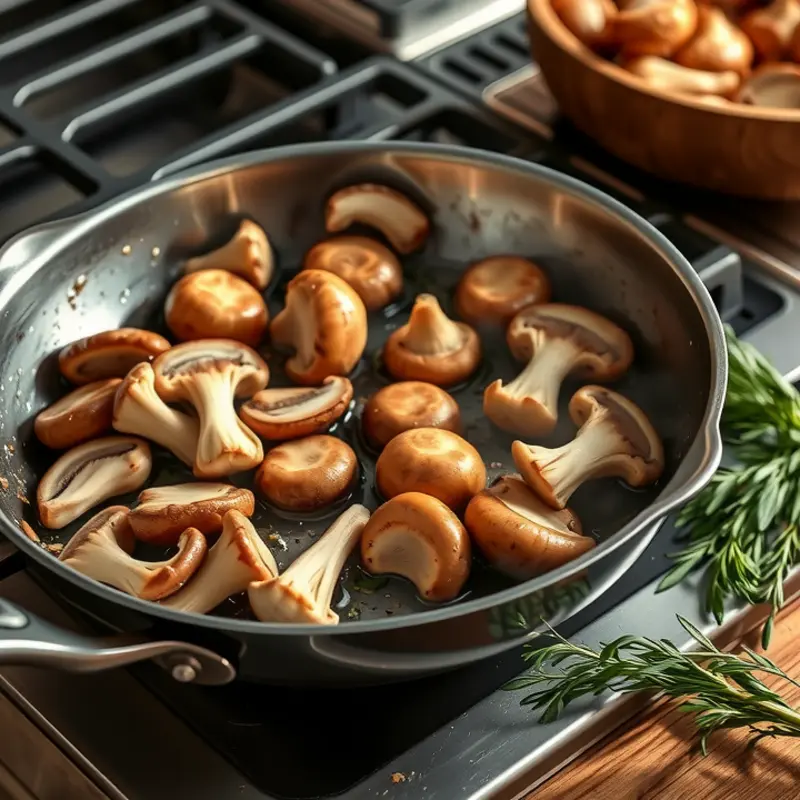 A variety of mushrooms in their natural environment.