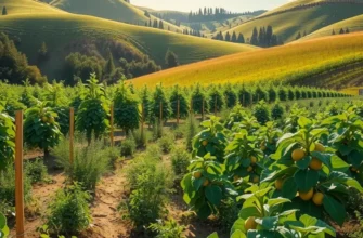 A serene landscape filled with lush greenery and ripe fruits, symbolizing the essence of a raw vegan diet.