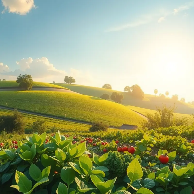 A scenic landscape depicting the abundance of nature’s nutritional offerings.