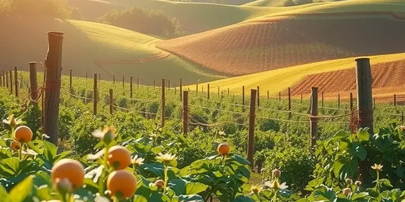 A vibrant and natural setting displaying healthy organic produce, symbolizing the importance of eggs in nutrition.