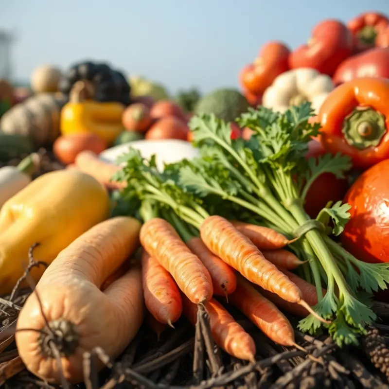 A sunlit field showcasing vibrant carrots in a natural setting.