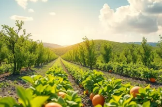 A picturesque landscape featuring a sunlit field abundant with fresh vegetables and fruits, embodying the essence of organic cooking.