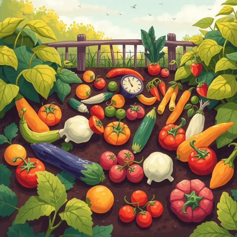 A lush organic farm filled with fresh fruits and vegetables, showcasing nature’s abundance.