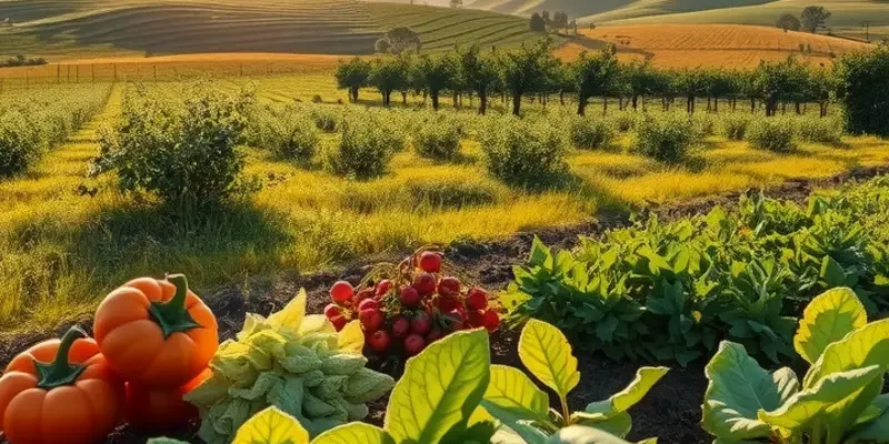A scenic field displaying organic produce, resonating with the theme of global egg dishes.