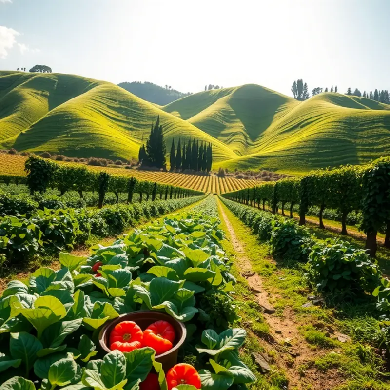 A beautiful orchard showcasing natural growth of vibrant, healthy produce.