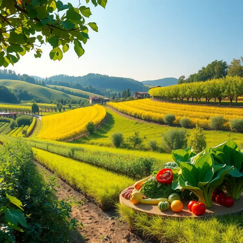 A scenic view representing the freshness of healthy nutrition.