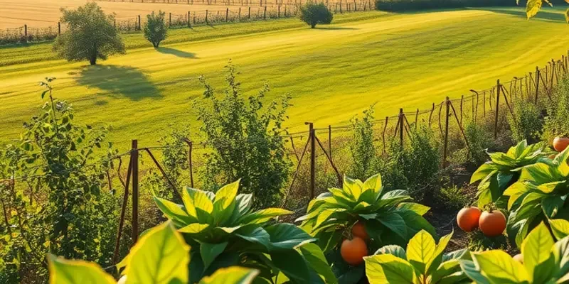 A beautiful natural landscape showcasing the abundance of healthy food.