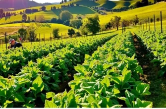 Orchard filled with bright vegetables and fruits, representing abundance in healthy eating.