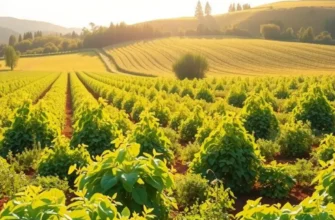 A scenic view of an orchard with fresh vegetables and fruits representing healthy nutrition.
