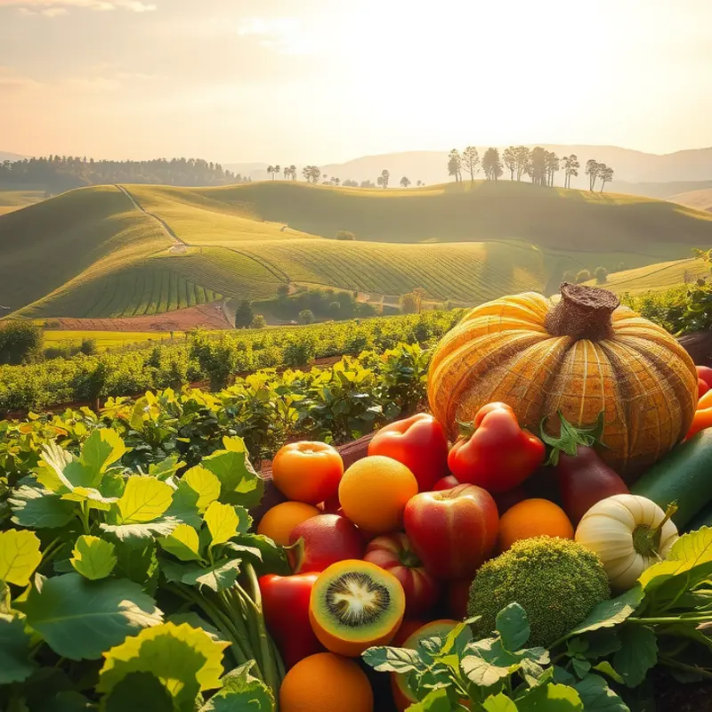 A sunlit field depicting the harmony of nature and nutrition.