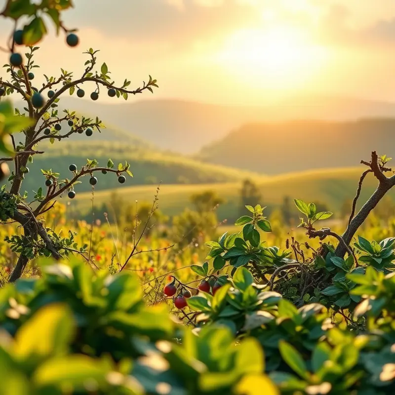 A vibrant landscape showcasing the abundance of nature’s produce.