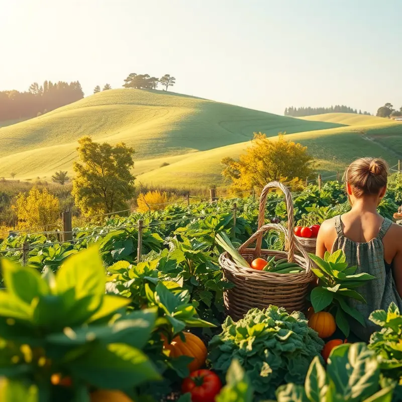 A vibrant sunlit field showcasing healthy produce.