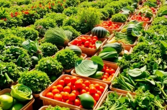 A sunlit landscape filled with fresh vegetables and fruits, illustrating the beauty of meal prep.