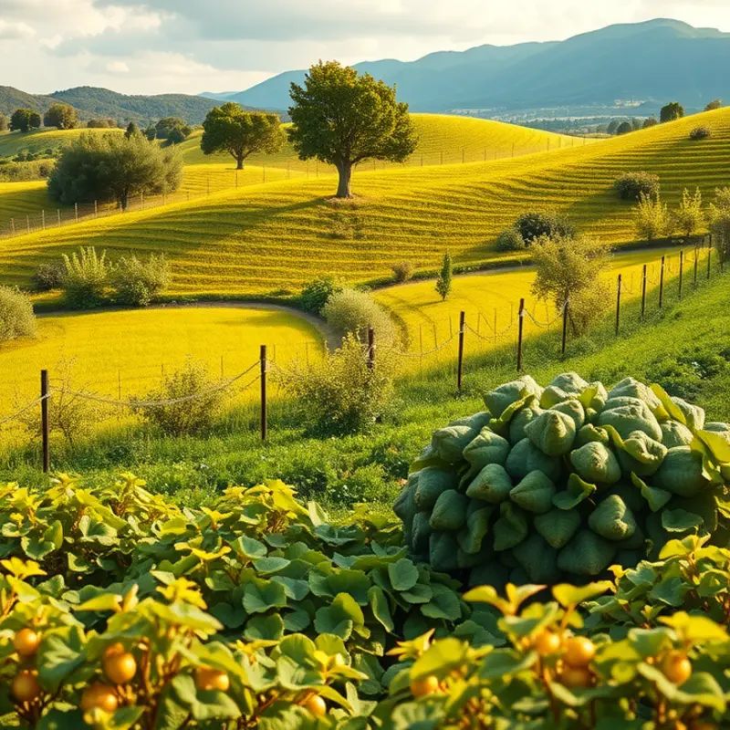A vibrant landscape depicting the abundance of natural nutrition essential for recovery.
