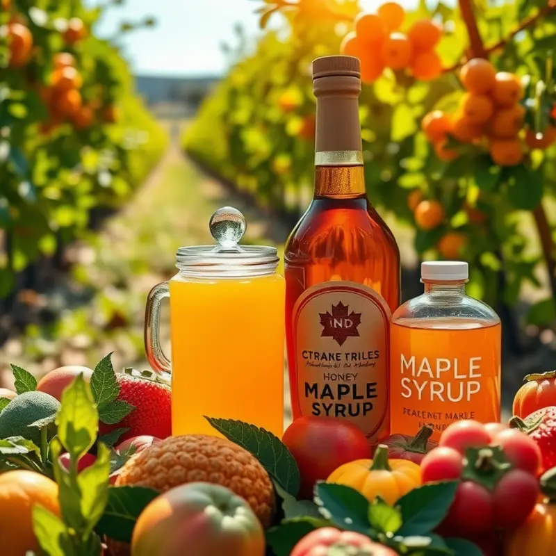 Savor the sweetness of nature with honey and maple syrup.