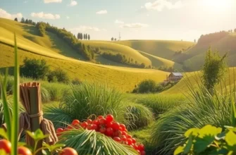 A beautifully manicured vegetable garden filled with vibrant, fresh produce under natural sunlight.
