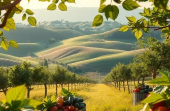 A vibrant natural landscape highlighting the abundance of healthy nutritious foods.