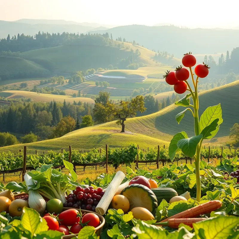 A scenic view representing the freshness of healthy nutrition.