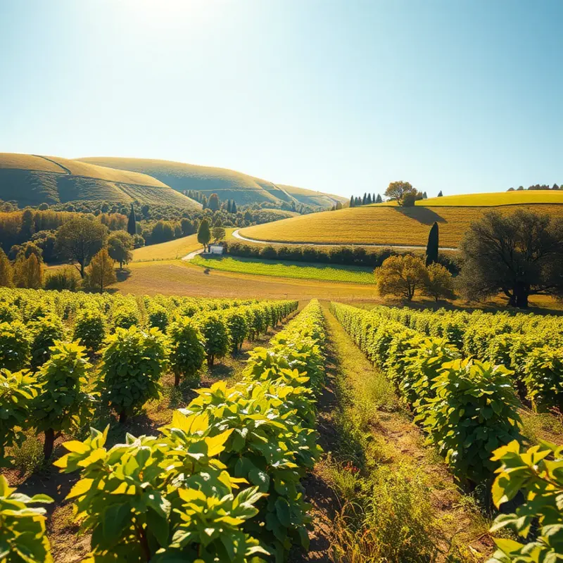 A natural landscape showcasing vibrant fruits and vegetables, emphasizing the importance of potassium and magnesium.