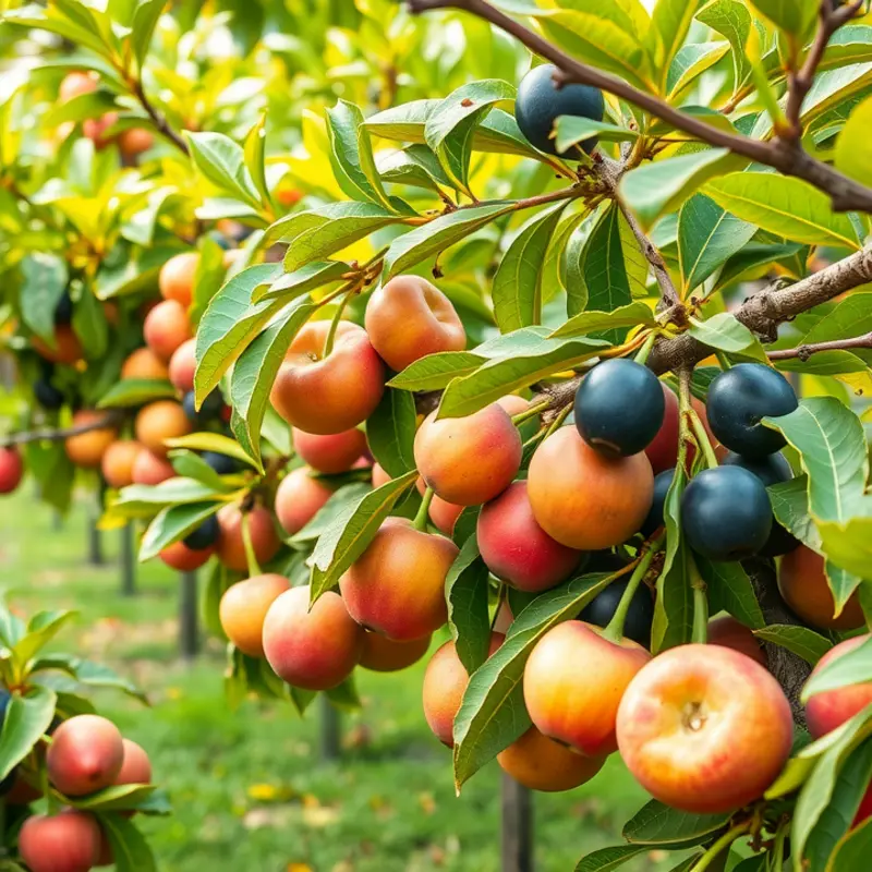 A sunlit field filled with vibrant vegetables and fruits, symbolizing the abundance of healthy nutrition.