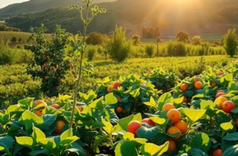 A vibrant landscape brimming with organic fruits and vegetables, reflecting the health benefits of a nutrient-rich diet.