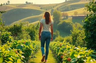 A beautiful natural landscape highlighting vibrant fruits and vegetables.