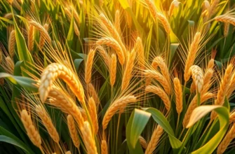An expansive field with vibrant fruits and vegetables under soft sunlight.