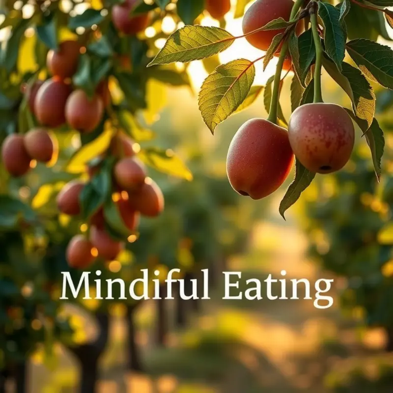A lush, sunlit field filled with colorful fruits and vegetables, representing healthy eating.