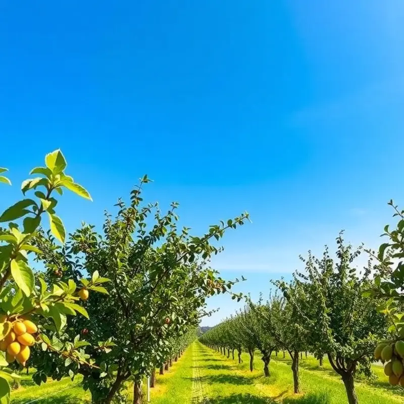 Vibrant vegetables and fruits in a sunlit organic field.