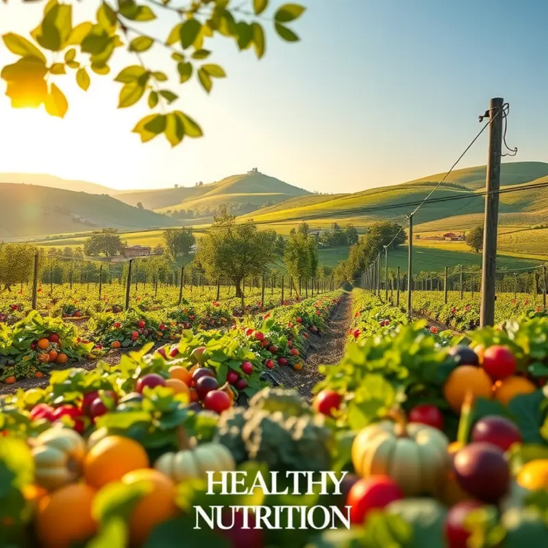 A serene landscape fostering healthy nutrition.