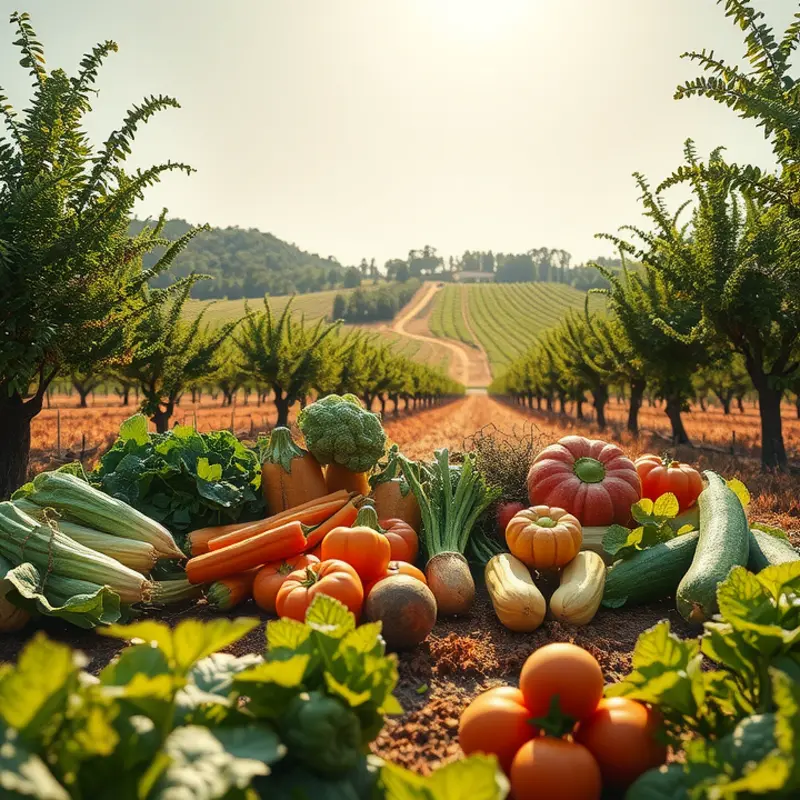 A lush field representing nutrient-dense foods in their natural setting.