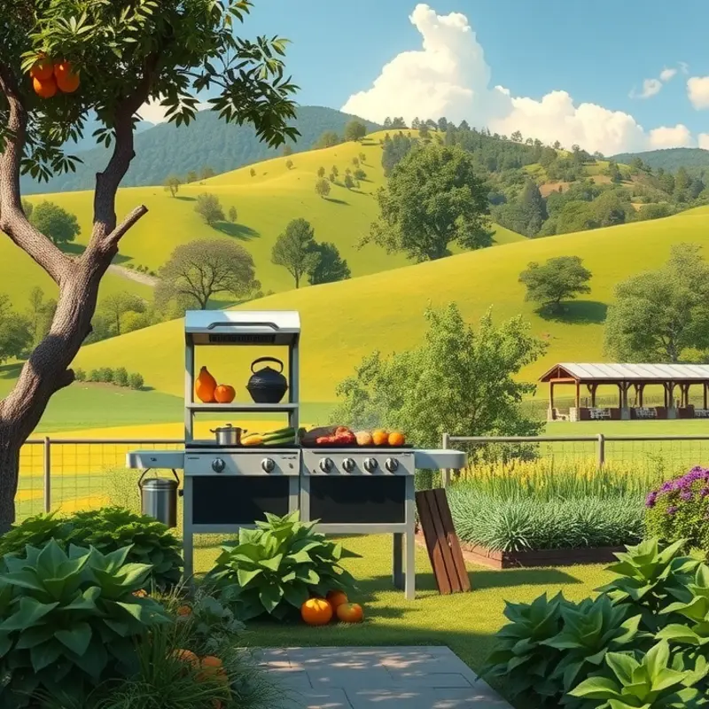A sunlit orchard showcasing fresh, organic produce.