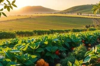 A vibrant and abundant field filled with healthy produce.