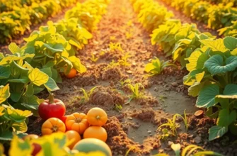 A flower field filled with vegetables and fruits, illustrating the importance of healthy nutrition.