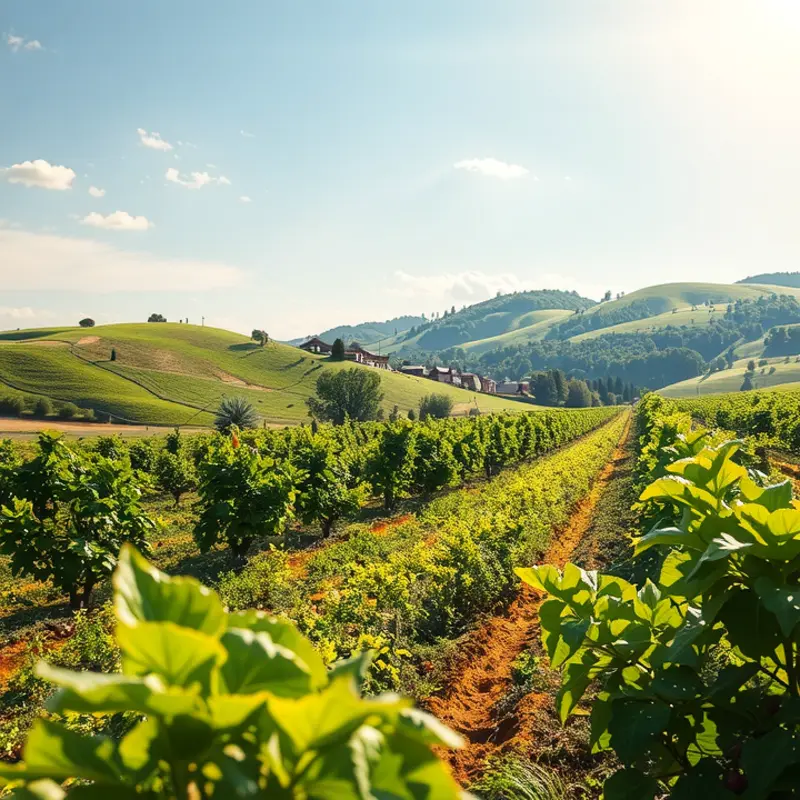 A vibrant sunlit field showcasing healthy produce.