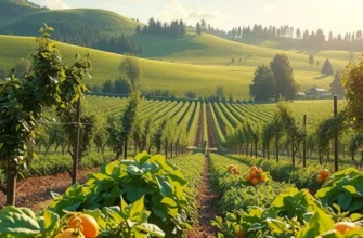 A beautiful nature scene showcasing vibrant organic produce in a sunlit field, representing the focus of the TLC diet.