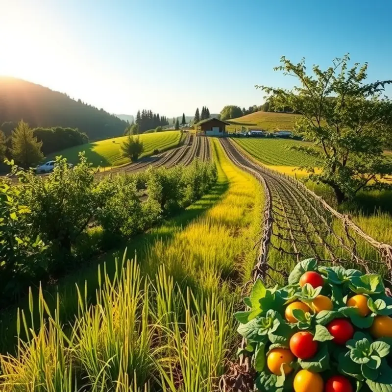 An inspiring landscape showcasing the natural abundance of fruits and vegetables.