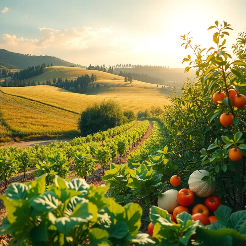 A picturesque scene capturing the essence of fresh produce and nature.