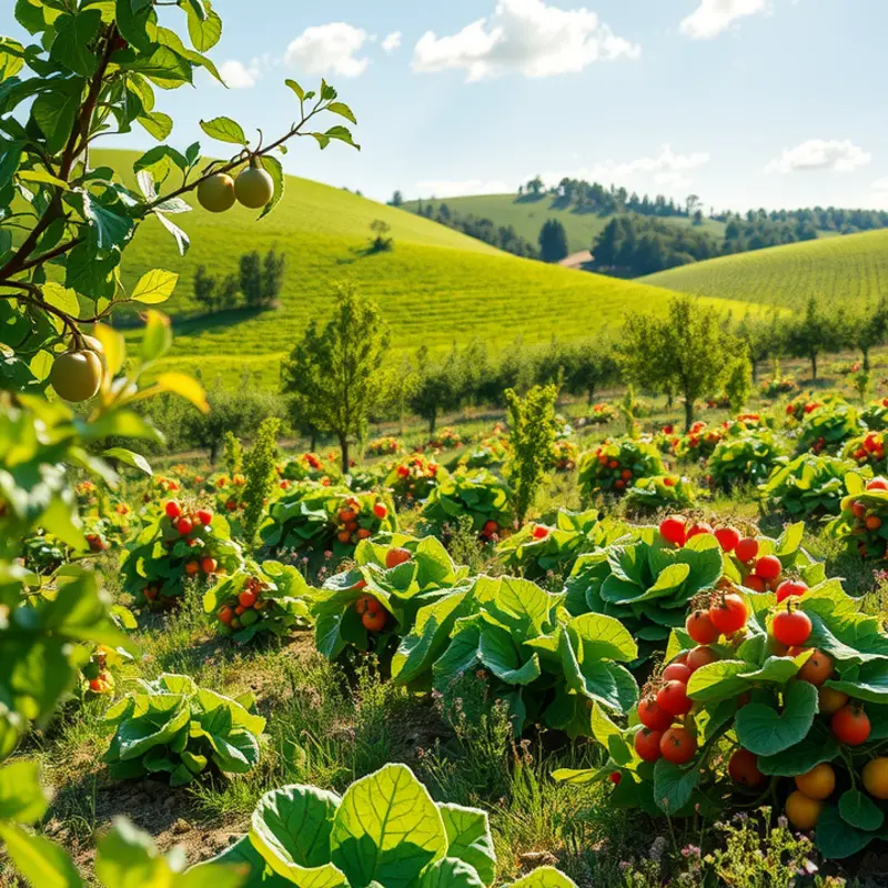 A lush field representing nutrient-dense foods in their natural setting.