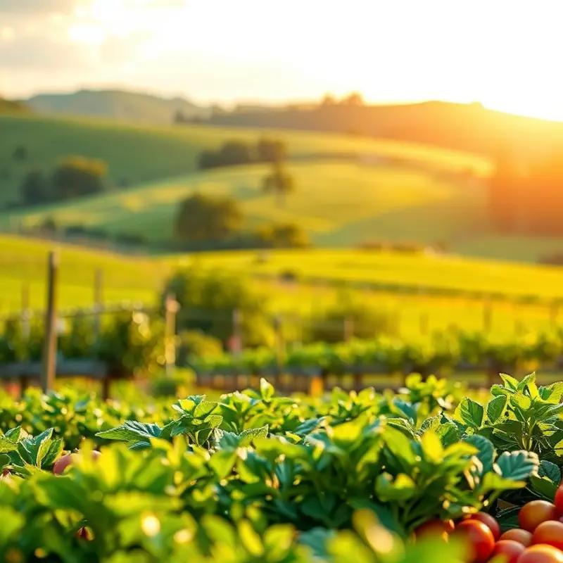 A sunlit orchard showcasing the abundance of fresh, organic produce, representing nutrient-rich options.