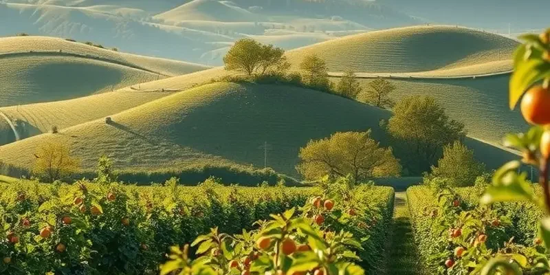 A vibrant, sunlit landscape filled with an abundance of fresh vegetables, highlighting the joy of healthy eating.