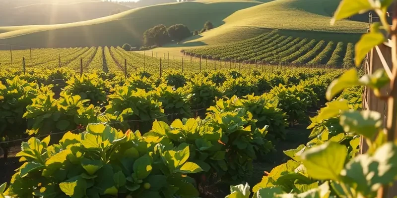 A vibrant organic landscape illustrating the connection between nature and nutrition.