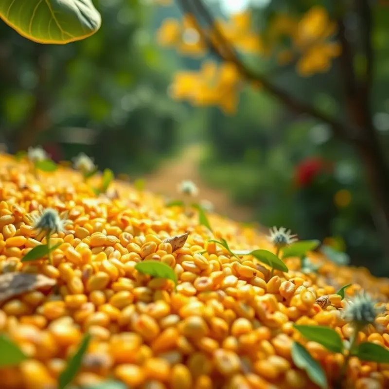 An organic setting showcasing vibrant quinoa grains ready for cooking.