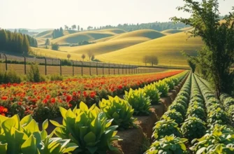 A sunlit vegetable garden bursting with color and freshness.