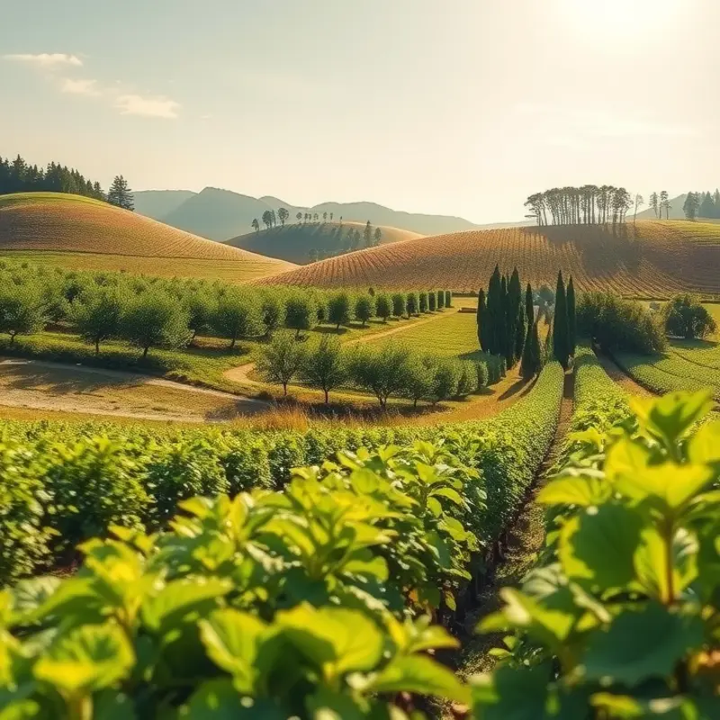 A lush field filled with vibrant vegetables and fruits embodying the essence of clean eating.