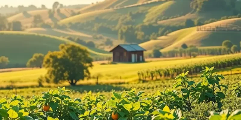 A flourishing field showcasing fresh zucchini plants, symbolizing organic and healthy nutrition.