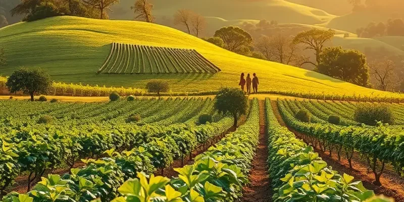 A lush field showcasing a rich variety of organic vegetables and fruits, symbolizing healthy cooking without corn syrup.